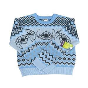 Disney Stitch Girls Metallic Lurex Holiday Sweater, Sizes XL 14/16 new